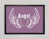 Angel Wings 2 Dusty Pink Framed Wall Art