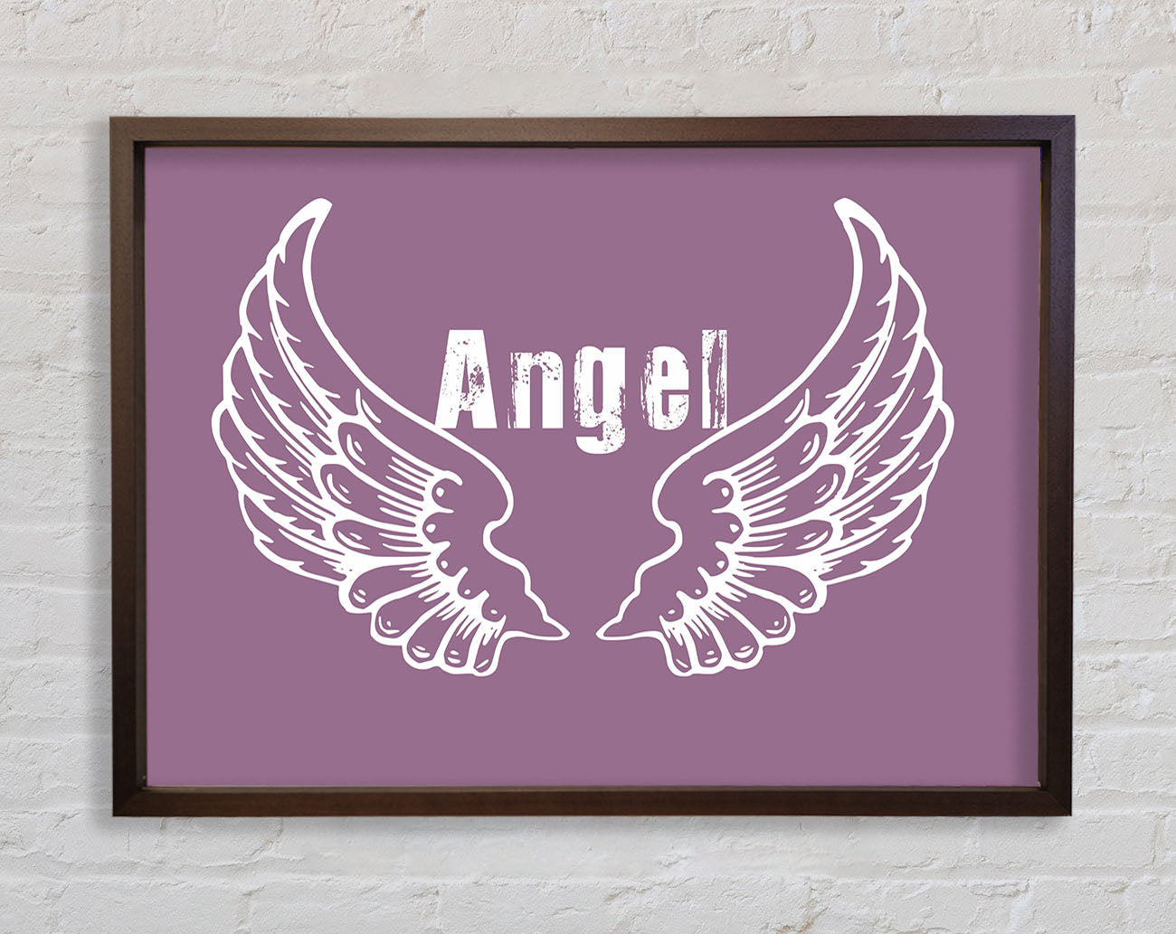 Angel Wings 2 Dusty Pink Framed Wall Art