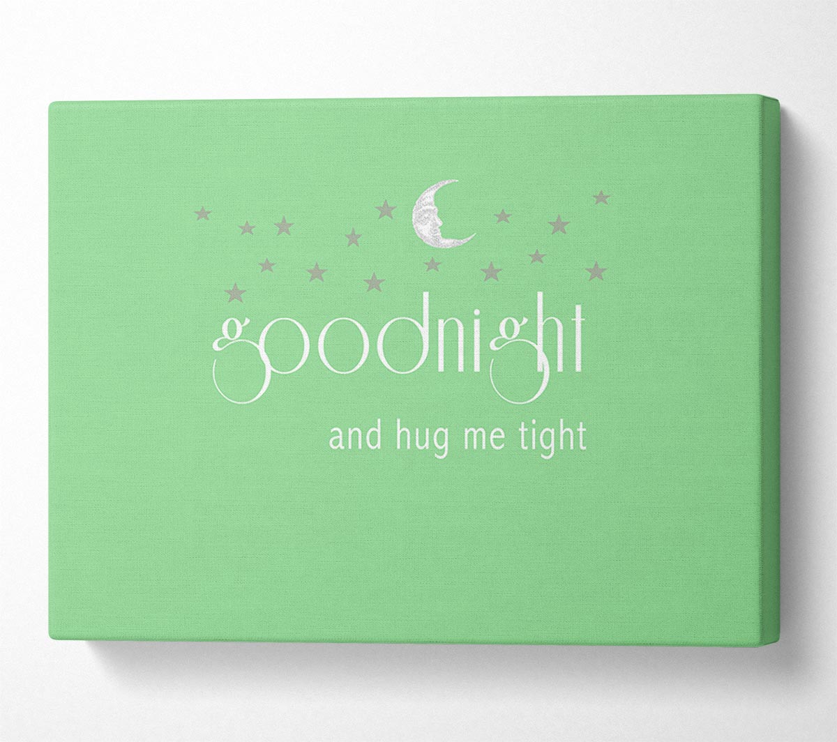 Boys room Quote Good Night And Hug Me Tight Green Canvas Wall Art