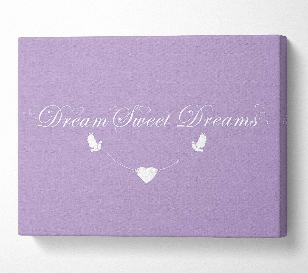 Nursery Quote Dream Sweet Dreams Lilac Canvas Wall Art