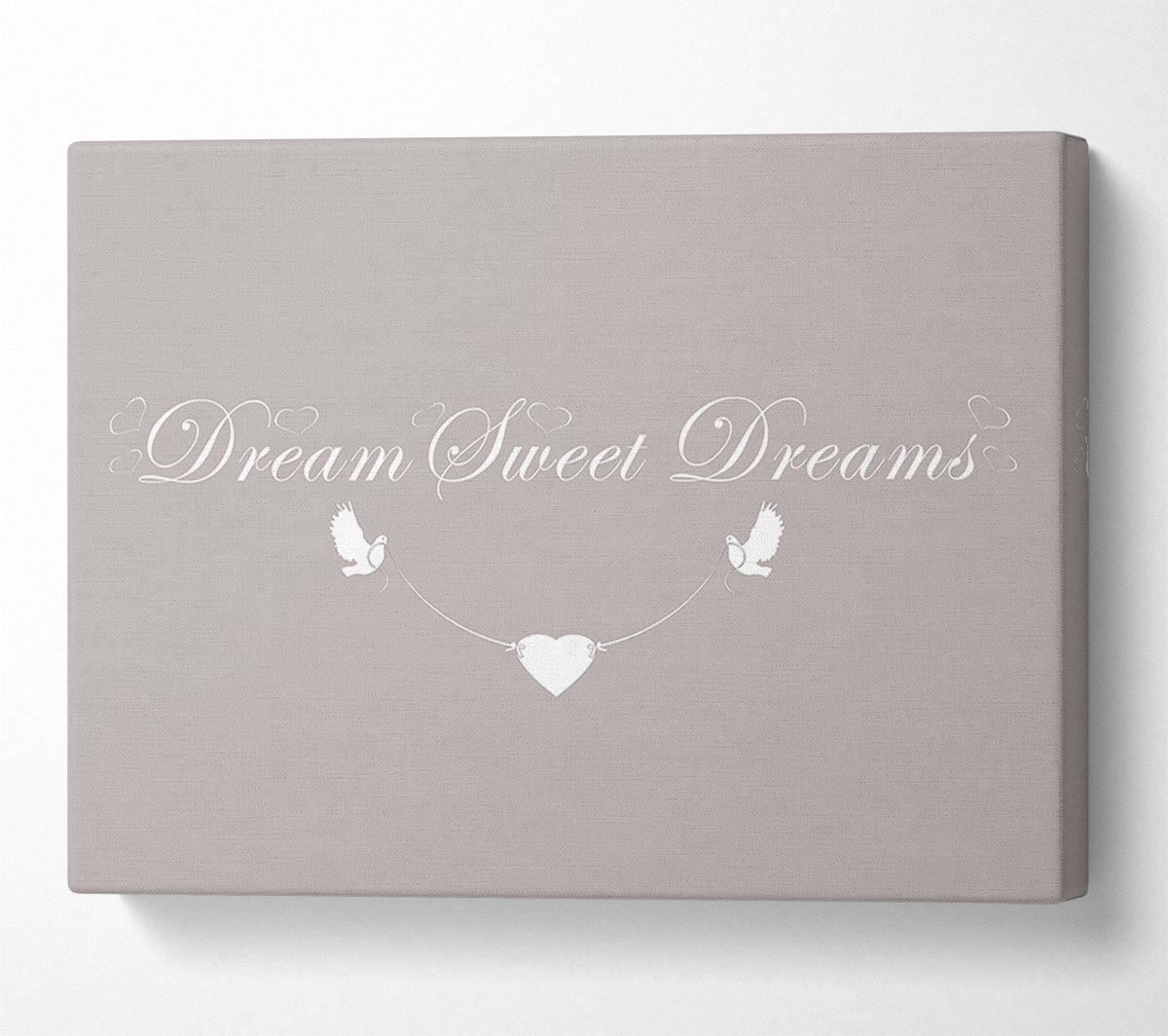 Dream Sweet Dreams Beige Canvas Wall Art