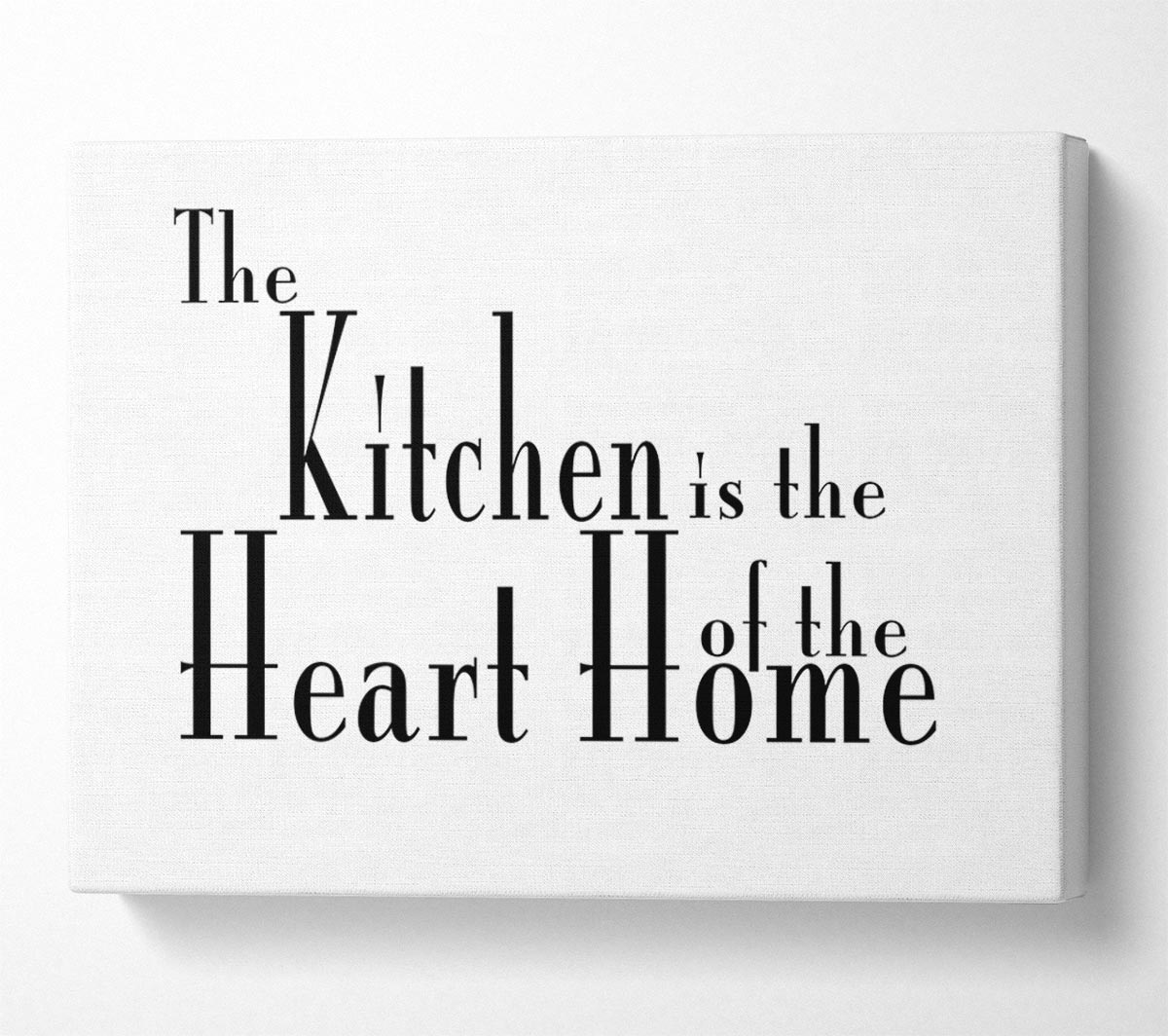 Kitchen Quote The Kitchen Is The Heart Of The Home 2 White Canvas Wall Art