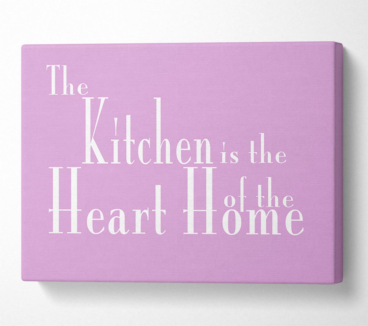 Kitchen Quote The Kitchen Is The Heart Of The Home 2 Pink Canvas Wall Art