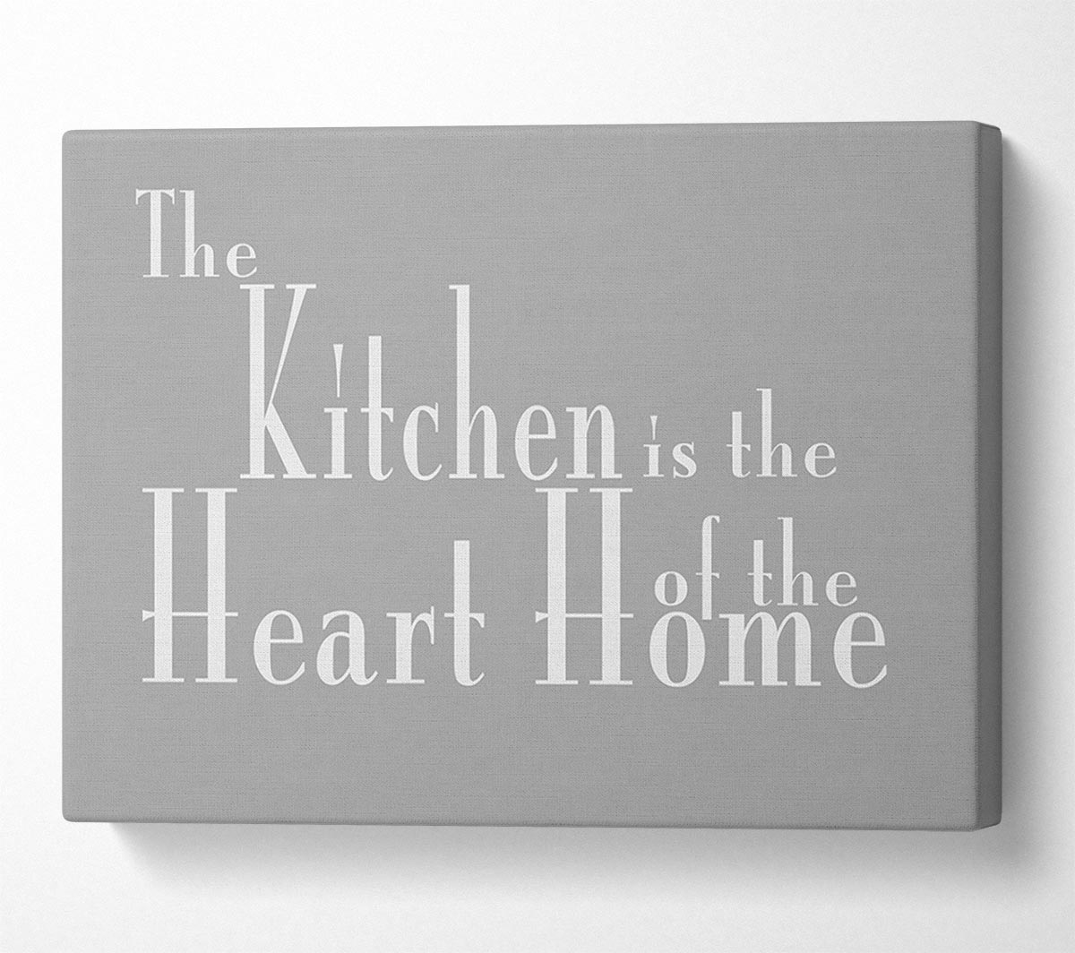 Kitchen Quote The Kitchen Is The Heart Of The Home 2 Grey White Canvas Wall Art