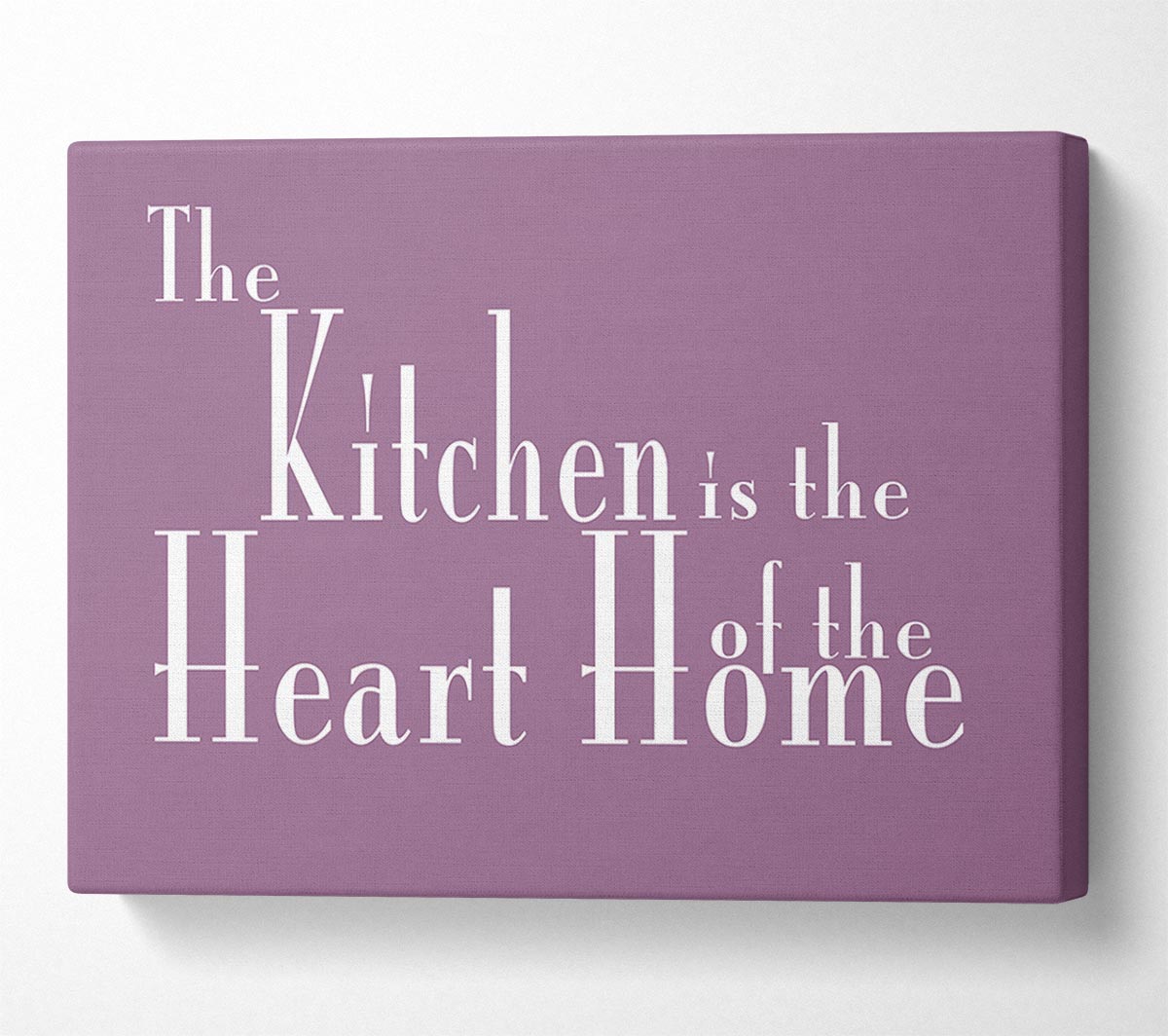 Kitchen Quote The Kitchen Is The Heart Of The Home 2 Dusty Pink Canvas Wall Art