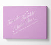 Nursery Quote Twinkle Twinkle Little Star 2 Pink Canvas Wall Art