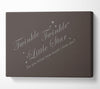 Nursery Quote Twinkle Twinkle Little Star 2 Chocolate Canvas Wall Art