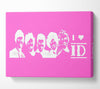 Music Quote I Love 1 Direction Vivid Pink Canvas Wall Art