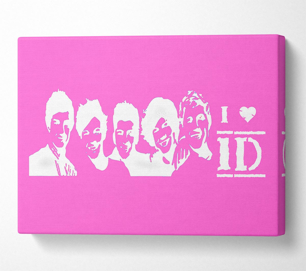 Music Quote I Love 1 Direction Vivid Pink Canvas Wall Art