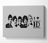 Music Quote I Love 1 Direction Grey Canvas Wall Art