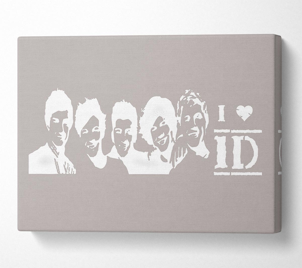 Music Quote I Love 1 Direction Beige Canvas Wall Art