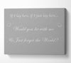 Music Quote If I Lay Here If I Just Snow Patrol Grey White Canvas Wall Art