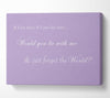 Music Quote If I Lay Here If I Just Lay Here Snow Patrol Lilac Canvas Wall Art
