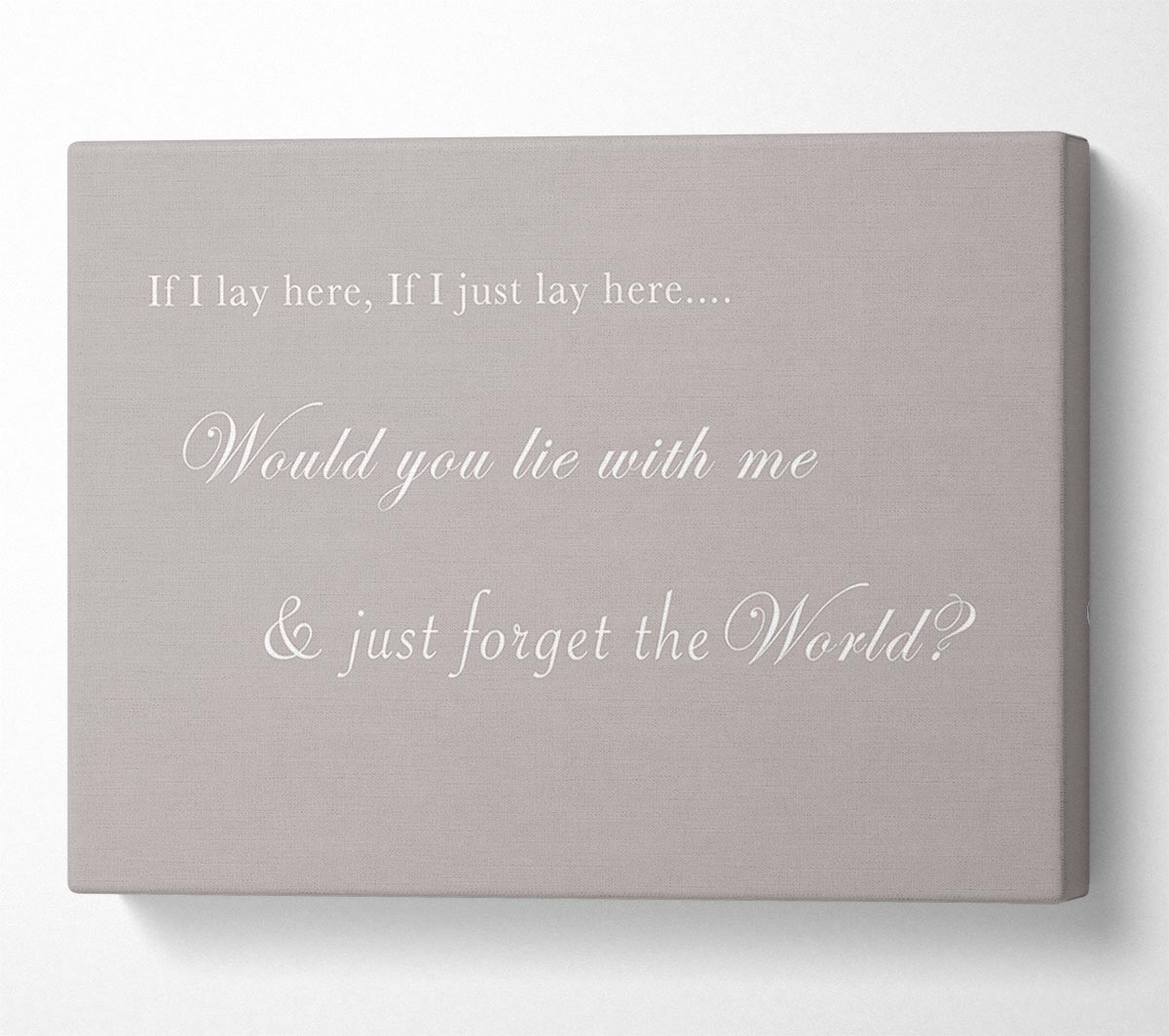 Music Quote If I Lay Here If I Just Lay Here Snow Patrol Beige Canvas Wall Art