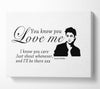 Music Quote You Know You Love Me Justin Bieber White Canvas Wall Art