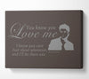 Music Quote You Know You Love Me Justin Bieber Chocolate Canvas Wall Art