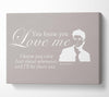 Music Quote You Know You Love Me Justin Bieber Beige Canvas Wall Art