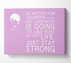 Music Quote No Matter How Talented Justin Bieber Pink Canvas Wall Art