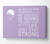 Music Quote No Matter How Talented Justin Bieber Lilac Canvas Wall Art