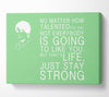 Music Quote No Matter How Talented Justin Bieber Green Canvas Wall Art