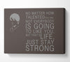 Music Quote No Matter How Talented Justin Bieber Chocolate Canvas Wall Art