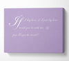 Music Quote If I Lay Here If I Just Snow Patrol 2 Lilac Canvas Wall Art