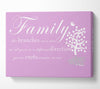 Family Quote Family Like Branches On A Tree Pink Canvas Wall Art