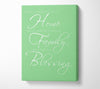 Family Quote Having Someplace To Go Is Home 2 Green Canvas Wall Art
