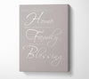 Family Quote Having Someplace To Go Is Home 2 Beige Canvas Wall Art