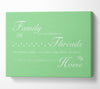 Family Quote Family Ties Are Precious Green Canvas Wall Art