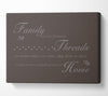 Family Quote Family Ties Are Precious Chocolate Canvas Wall Art