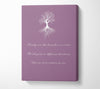 Family Quote Family Are Like Branches 2 Dusty Pink Canvas Wall Art