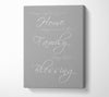 Home Quote Having Someplace To Go Is Home Grey White Canvas Wall Art