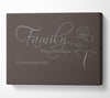 Family Quote Family Where Life Begins 1 Chocolate Canvas Wall Art