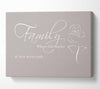 Family Quote Family Where Life Begins 1 Beige Canvas Wall Art