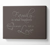Family Quote Family Is What Happens Chocolate Canvas Wall Art