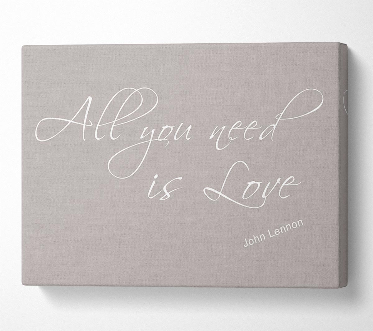 Music Quote All You Need Is Love 2 Beige Canvas Wall Art