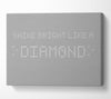 Music Quote Shine Bright Rihanna Grey White Canvas Wall Art