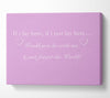 Music Quote If I Lay Here Snow Patrol Pink Canvas Wall Art