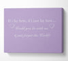 Music Quote If I Lay Here Snow Patrol Lilac Canvas Wall Art