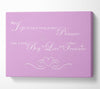 Nursery Quote No Joys On Earth Bring Pleasure Pink Canvas Wall Art