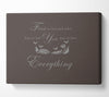 Nursery Quote First We Had Each Other Chocolate Canvas Wall Art