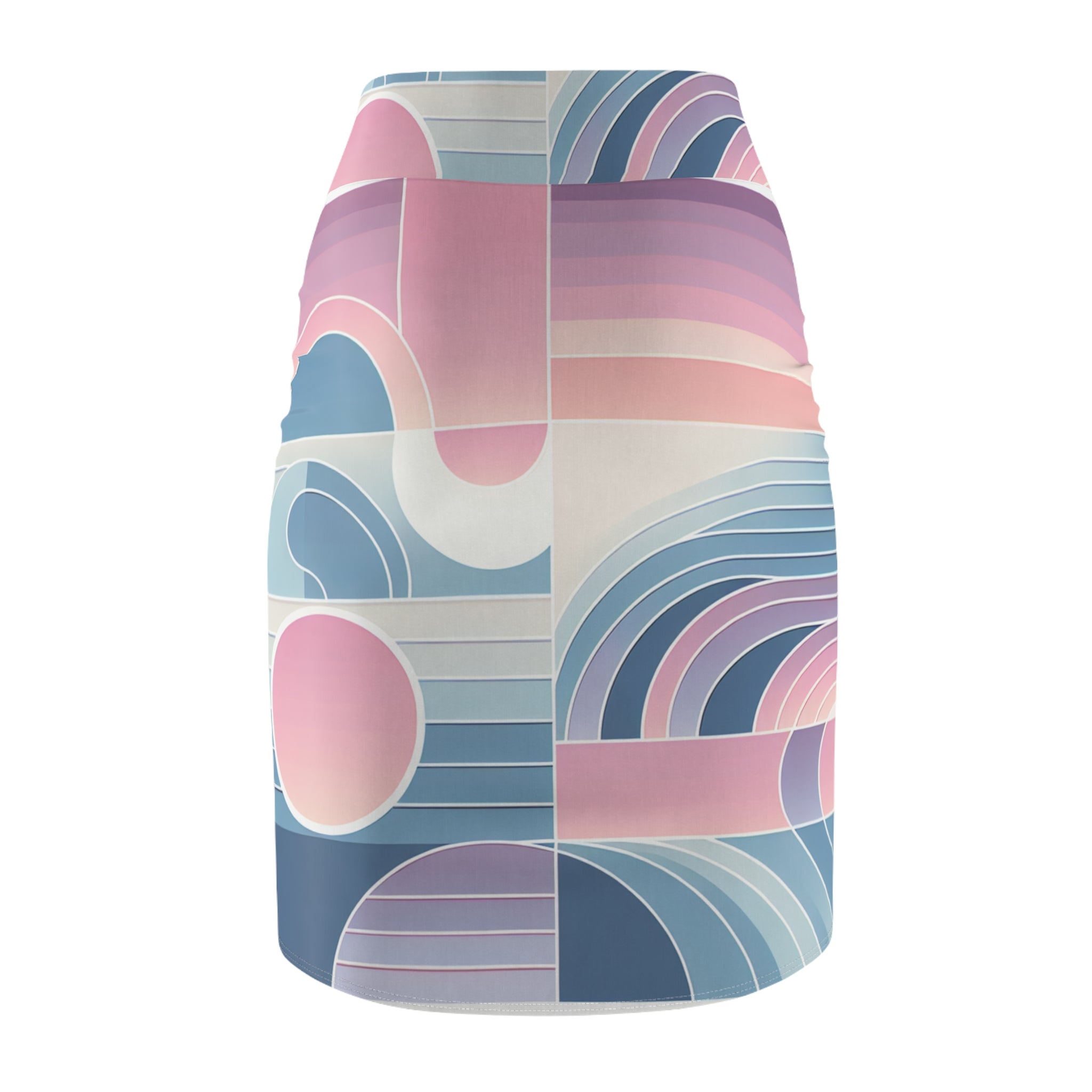 Celeste Rutherford Pastel Gradient Pencil Skirt - Elegant Comfort and Style for Any Occasion