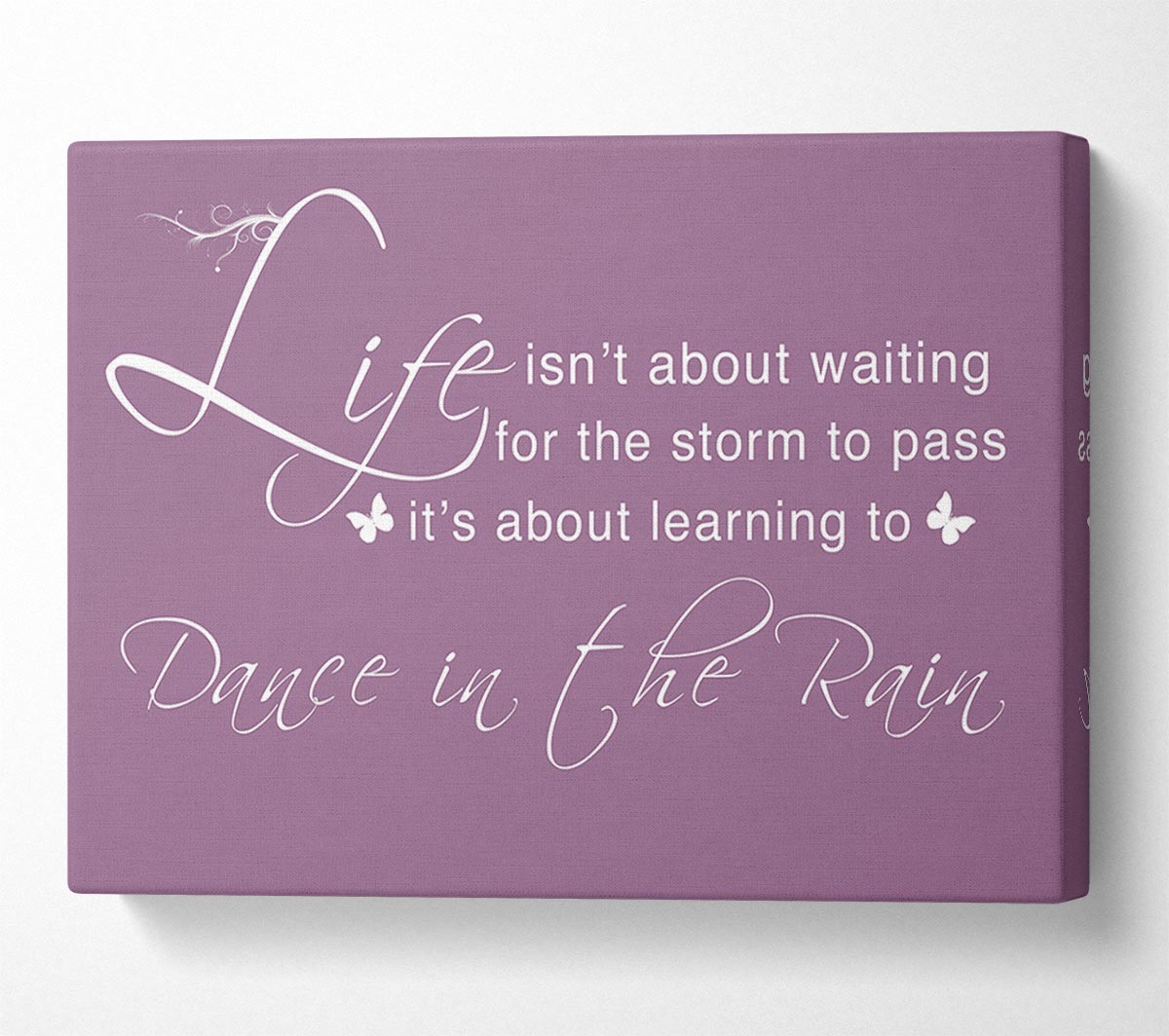 Life Isnt About Waiting Dusty Pink Canvas Wall Art