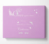 Girls Room Quote Once Upon A Time Your Name Pink Canvas Wall Art