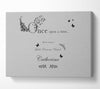 Girls Room Quote Once Upon A Time Your Name Grey Canvas Wall Art
