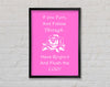 Bathroom Quote If You Fart Vivid Pink Framed Wall Art