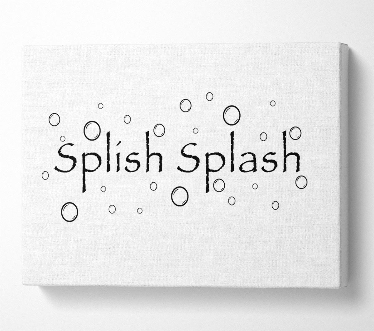 Bathroom Quote Splish Splash Bathroom White Canvas Wall Art