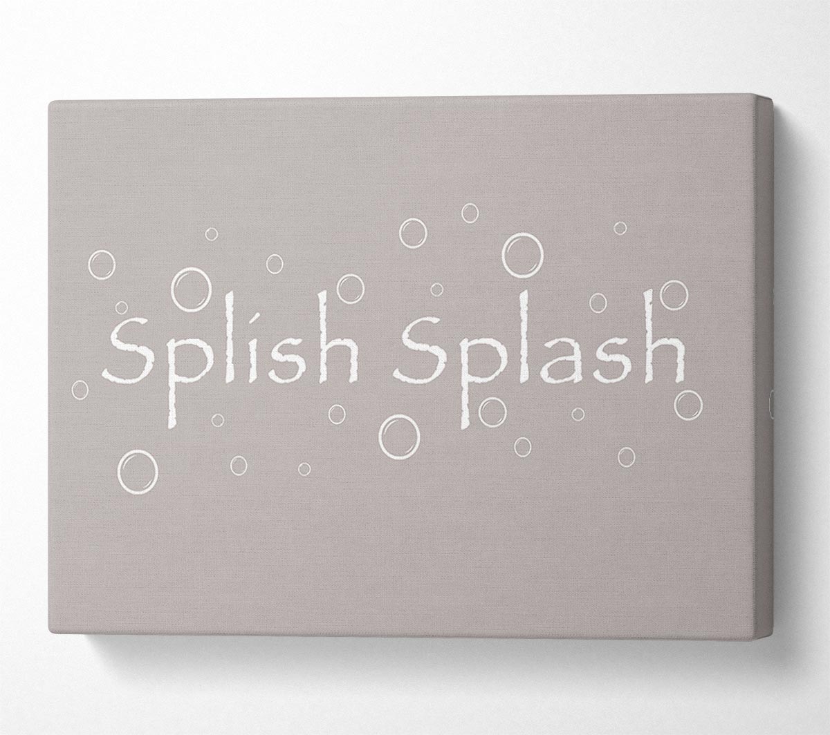 Bathroom Quote Splish Splash Bathroom Beige Canvas Wall Art