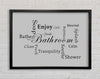 Bathroom Quote Bathroom Tranquility Grey Framed Wall Art